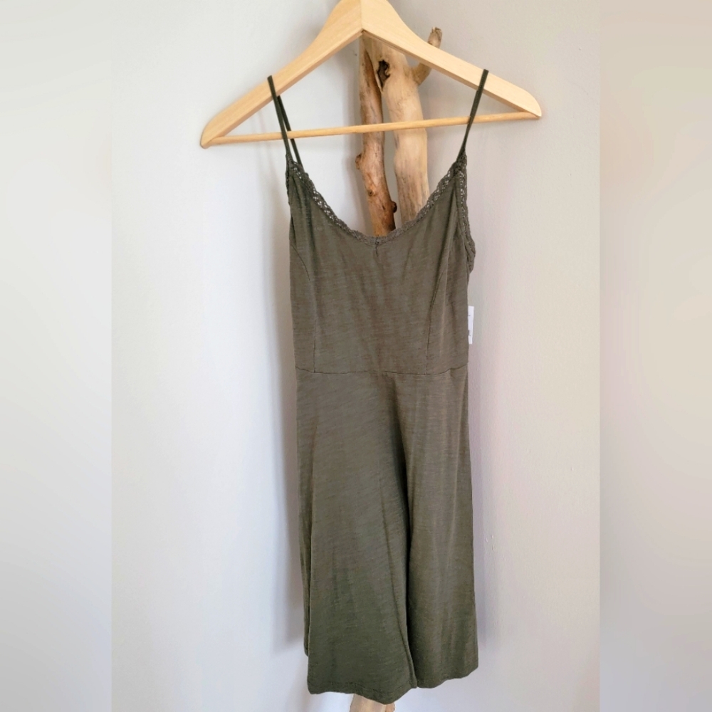 Olive green summer dress